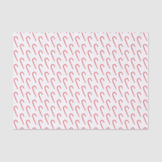 Waterverf Candy Cane-kerstpatroon Tissuepapier (Voorkant)