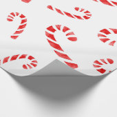 Waterverf Candy Cane Pattern Cadeaupapier (Hoek)