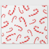 Waterverf Candy Cane Pattern Cadeaupapier (Vlak)