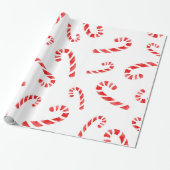 Waterverf Candy Cane Pattern Cadeaupapier (Uitgerold)