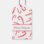 Waterverf Candy Cane Pattern Gift Labels Cadeaulabel (Voorkant)