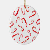 Waterverf Candy Cane Pattern Keramisch Ornament (Rechts)
