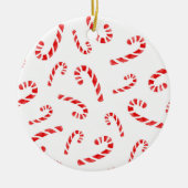 Waterverf Candy Cane Pattern Keramisch Ornament (Voorkant)