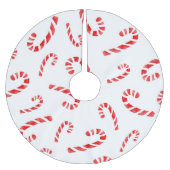Waterverf Candy Cane Pattern Kerstboom Rok (Voorkant)
