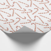 Waterverf Candy Cane Pattern Kerstmis Cadeaupapier (Hoek)