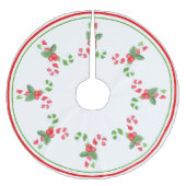 Waterverf Candy Cane Pattern - Kerstmis Kerstboom Rok (Voorkant)