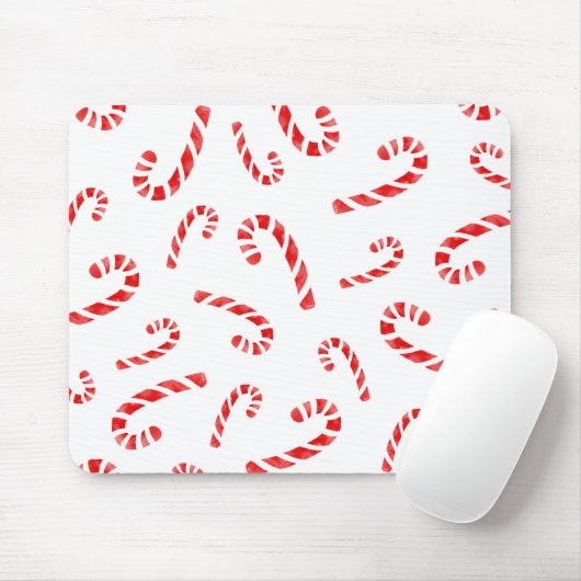 Waterverf Candy Cane Pattern Muismat (Met muis)