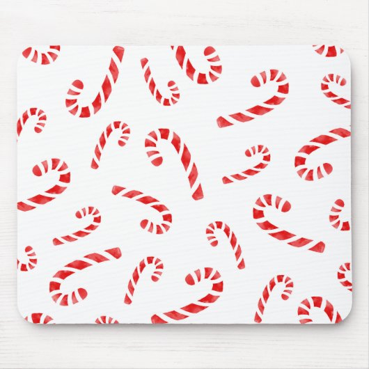Waterverf Candy Cane Pattern Muismat (Voorkant)
