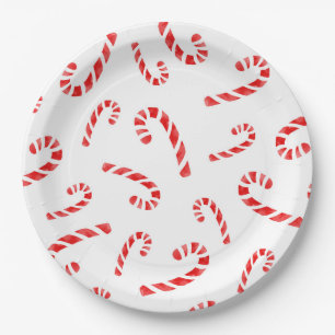 Waterverf Candy Cane Pattern Papieren Bordje
