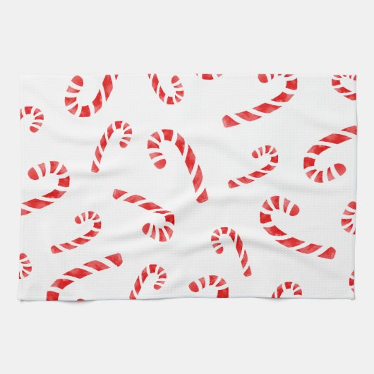 Waterverf Candy Cane Pattern Theedoek (Horizontaal)