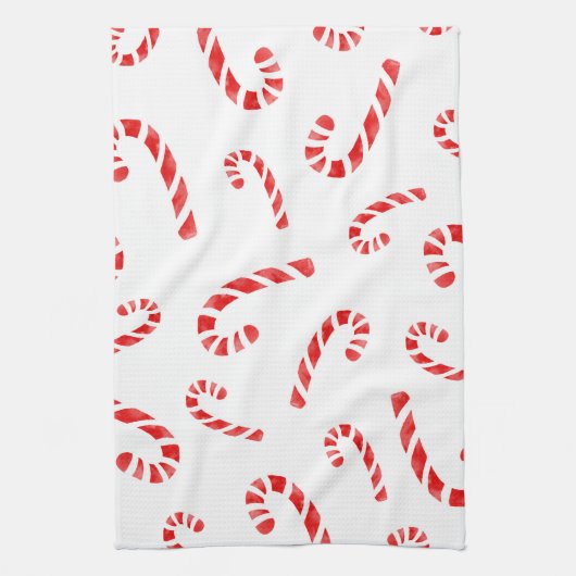 Waterverf Candy Cane Pattern Theedoek (Verticaal)