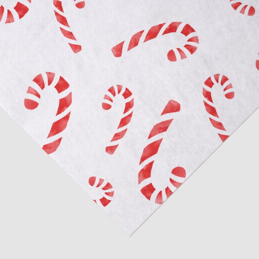 Waterverf Candy Cane Pattern Tissuepapier (Detail)