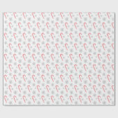Waterverf Candy Cane Snowflake Kerstmis Cadeaupapier (Vlak)