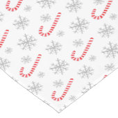 Waterverf Candy Cane Snowflake Kerstmis Korte Tafelloper (Hoek)