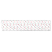 Waterverf Candy Cane Snowflake Kerstmis Korte Tafelloper (Horizontaal)