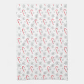 Waterverf Candy Cane Snowflake Kerstmis Theedoek (Verticaal)