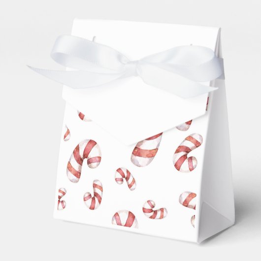 Waterverf Candy Canes kerst Bedankdoosjes (Voorkant Zijde)