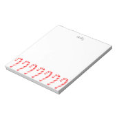 Waterverf Candy Canes Notitieblok (Linkerzijde)