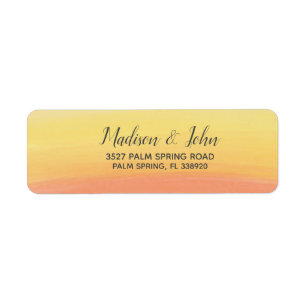Waterverf Candy Corn Halloween Bruiloft Etiket
