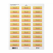 Waterverf Candy Corn Halloween Bruiloft Etiket (Full Sheet)