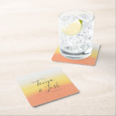 Waterverf Candy Corn Halloween Bruiloft Kartonnen Onderzetters (Insitu)