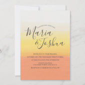 Waterverf Candy Corn Halloween OMBRÈ Wedding Kaart (Voorkant)