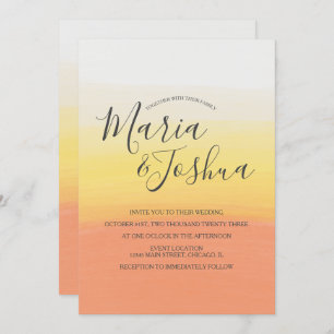 Waterverf Candy Corn Halloween OMBRÈ Wedding Kaart