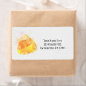 Waterverf Candy Corn Halloween Party Invitation Etiket (Insitu)
