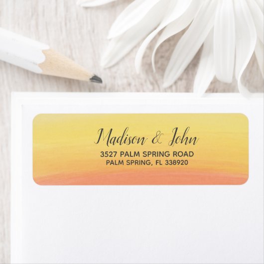 Waterverf Candy Corn Halloween Wedding Etiket (Insitu)