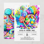 Waterverf Candyland Kaart (Voorkant / Achterkant)