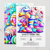 Waterverf Candyland Kaart (Voorkant / Achterkant)