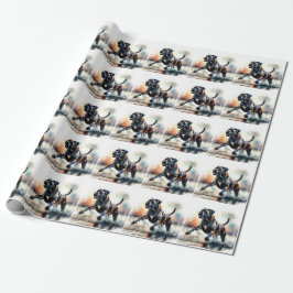 Waterverf Cane Corso hond Cadeaupapier