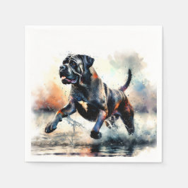Waterverf Cane Corso hond Servet