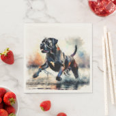 Waterverf Cane Corso hond Servet (Insitu)