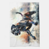 Waterverf Cane Corso hond Theedoek (Verticaal)