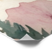 Waterverf canvas | Abstracte Bergen Bomen Muur Poster (Hoek)