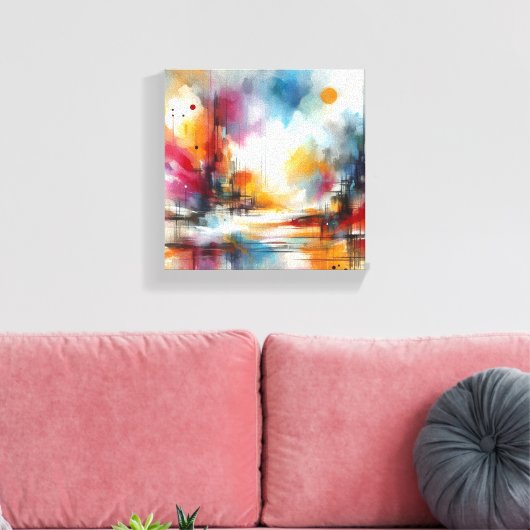 waterverf canvas afdruk (Insitu (Woonkamer))