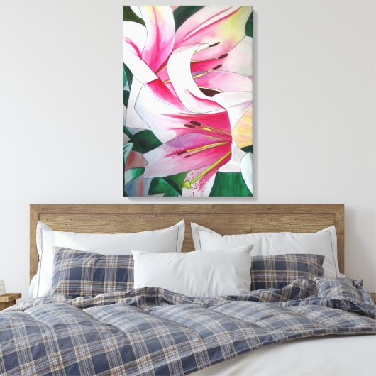 Waterverf Canvas Afdruk (Insitu (Slaapkamer))