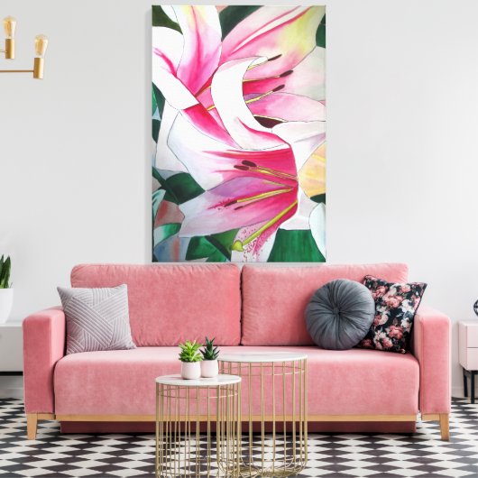 Waterverf Canvas Afdruk (Insitu (Woonkamer))