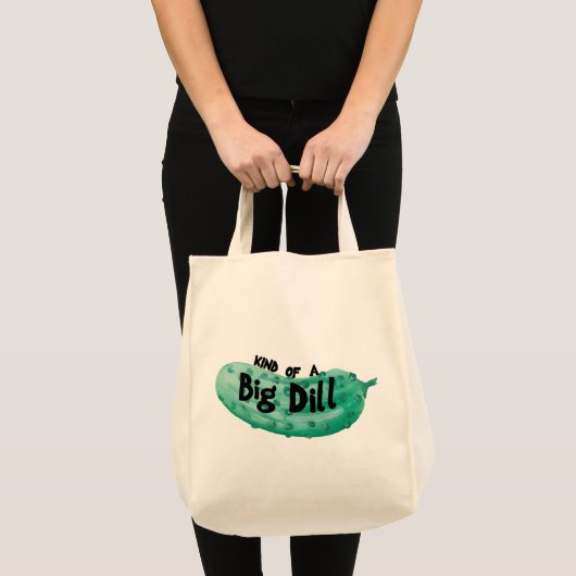Waterverf Canvas tas, Big Dill Tote Bag (Voorkant (product))