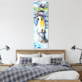 Waterverf canvas - vuurtoren - schilderen afdruk (Insitu (Slaapkamer))