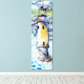 Waterverf canvas - vuurtoren - schilderen afdruk (Insitu (Houten vloer))