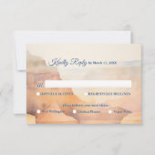 Waterverf Canyon Desert Maaltijden RSVP Kaartje (Voorkant)