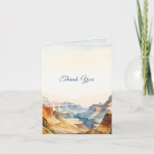 Waterverf Canyon Desert National Park bruiloft Bedankkaart (Voorkant)