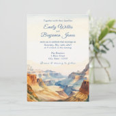 Waterverf Canyon Desert National Park bruiloft Kaart (Staand voorkant)