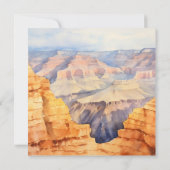 Waterverf Canyon Desert National Park bruiloft Kaart (Achterkant)