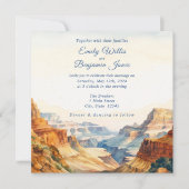 Waterverf Canyon Desert National Park bruiloft Kaart (Voorkant)