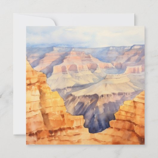 Waterverf Canyon Desert National Park bruiloft Save The Date (Achterkant)