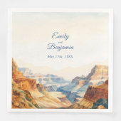 Waterverf Canyon Desert National Park bruiloft Servet (Voorkant)