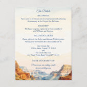 Waterverf Canyon Desert Wedding Details Informatiekaartje (Voorkant)
